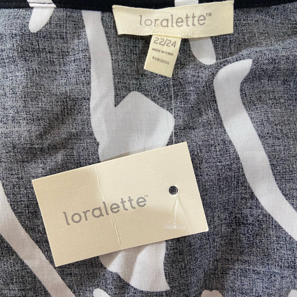 Black and white brushstroke hi-Lo maxi dress by Loralette Size 22/24 - Picture 10 of 13